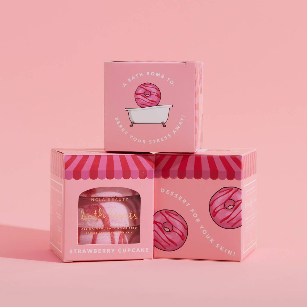 HEY SUGAR BOMBES DE BAIN CUPCAKE AUX FRAISES (lot de 3)