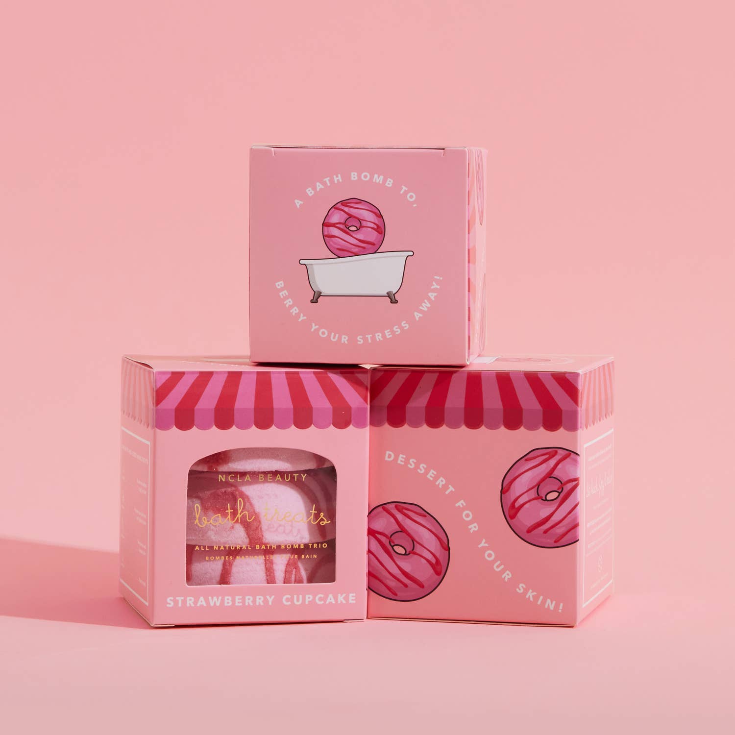 HEY SUGAR BOMBES DE BAIN CUPCAKE AUX FRAISES (lot de 3)