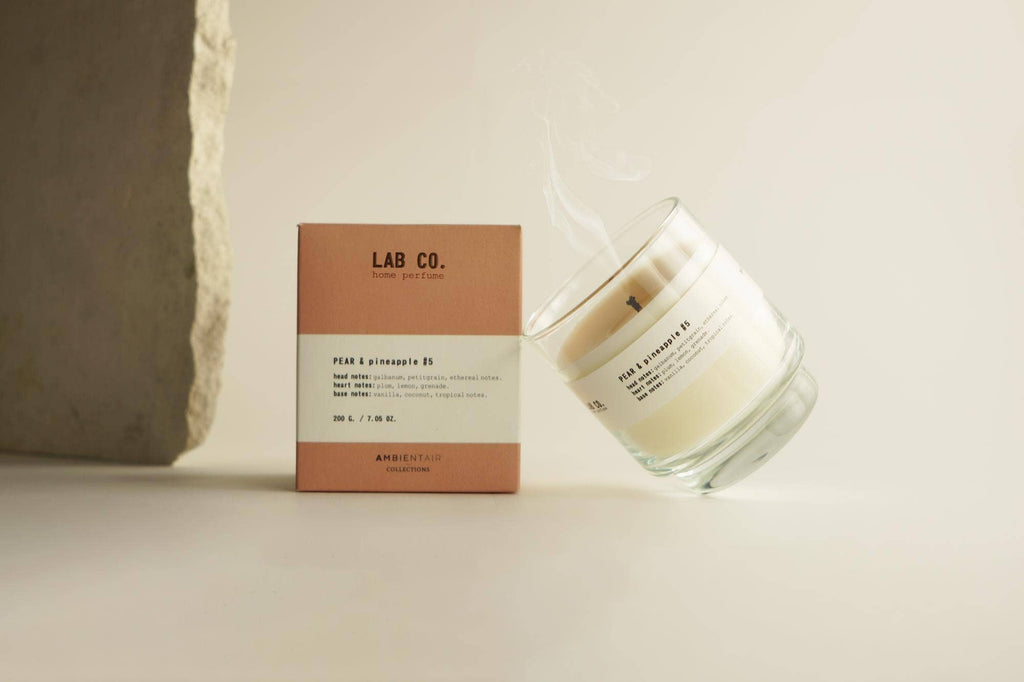 LAB CO. BOUGIE EN CIRE VEGETALE POIRE & ANANAS 200 gr